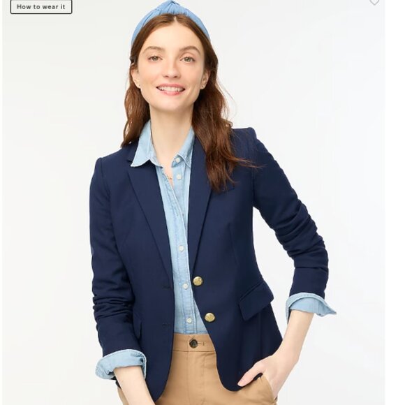J Crew Original Schoolboy Blazer, Navy - Picture 1 of 6